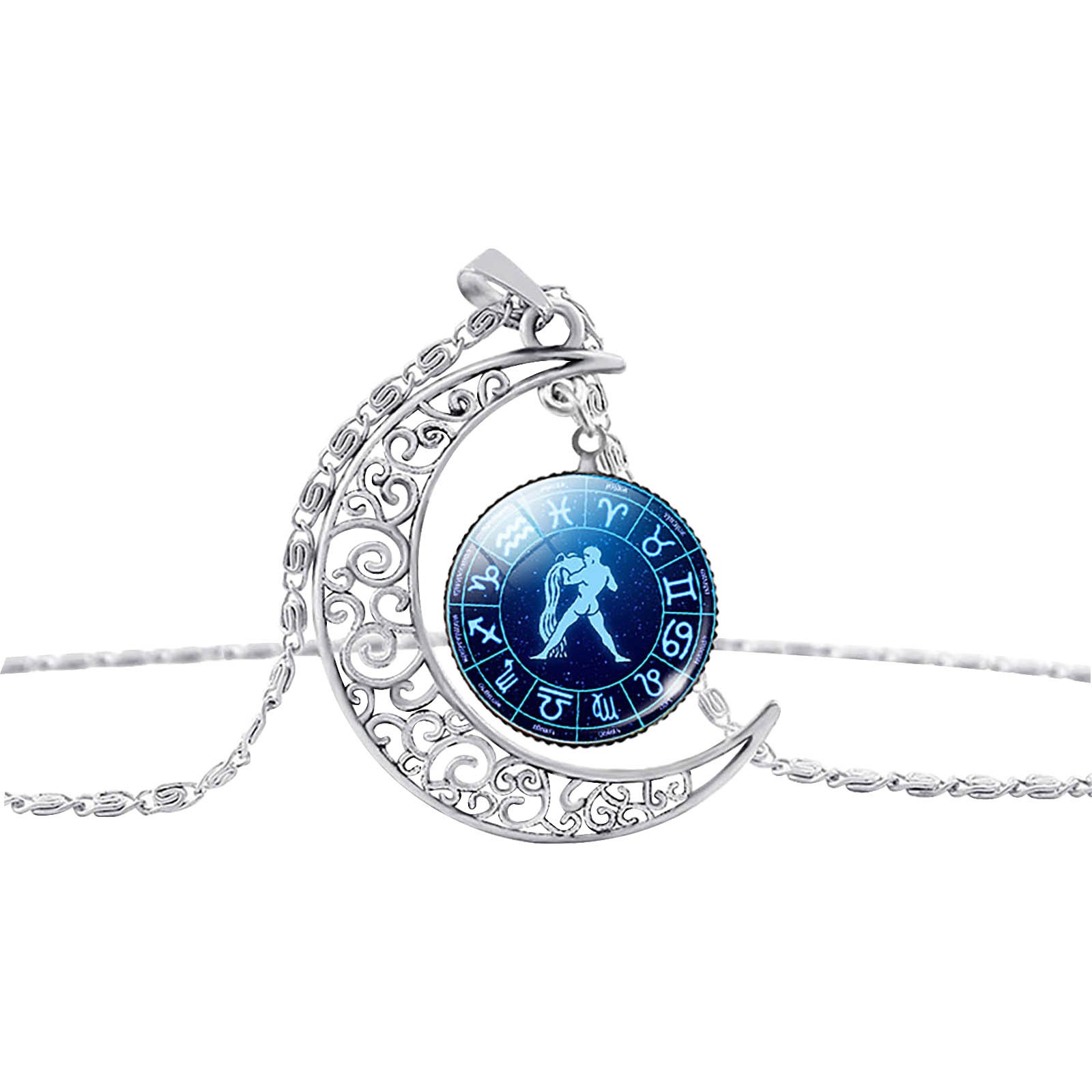 thumbnail image 2 of 12 Constelación Luna Collar Colgante Gema Universo estrellado, 2 of 2